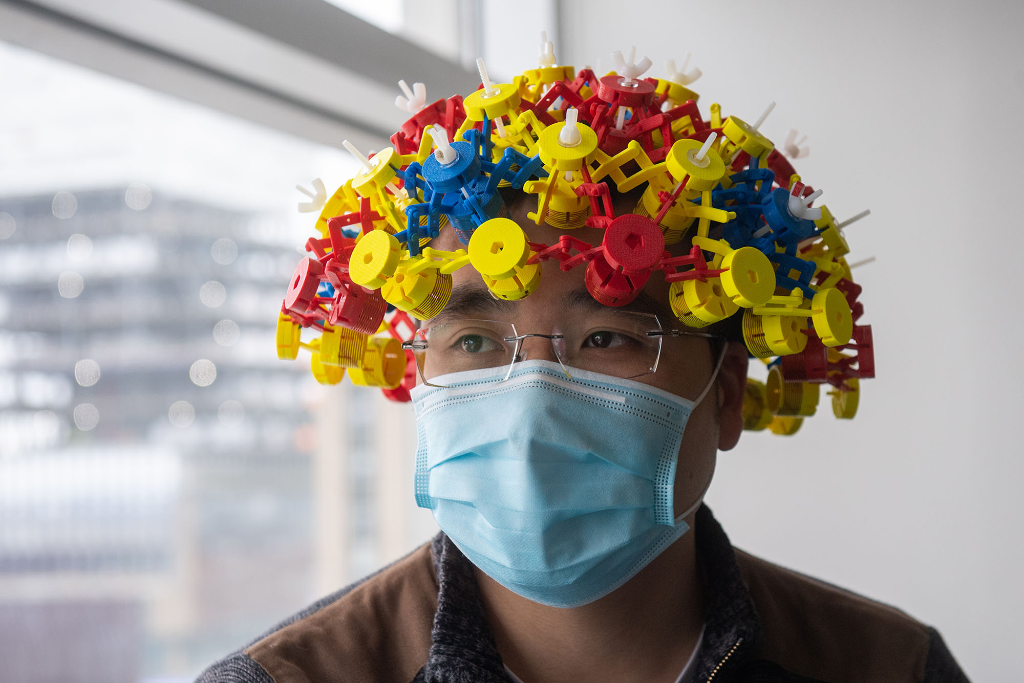 helmet created by BU experts for improved brain scans