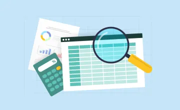 financial spreadsheet